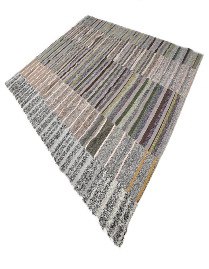 Detail image of 9' x 12'  Hand Woven Kilim Modern Wool Rug