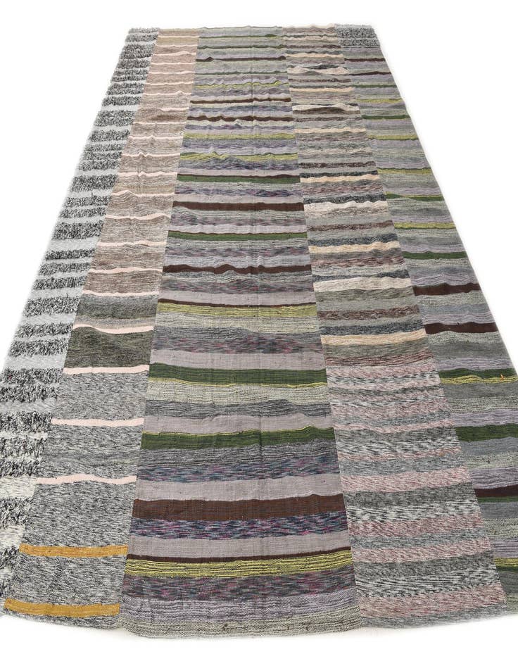 Detail image of 9' x 12'  Hand Woven Kilim Modern Wool Rug