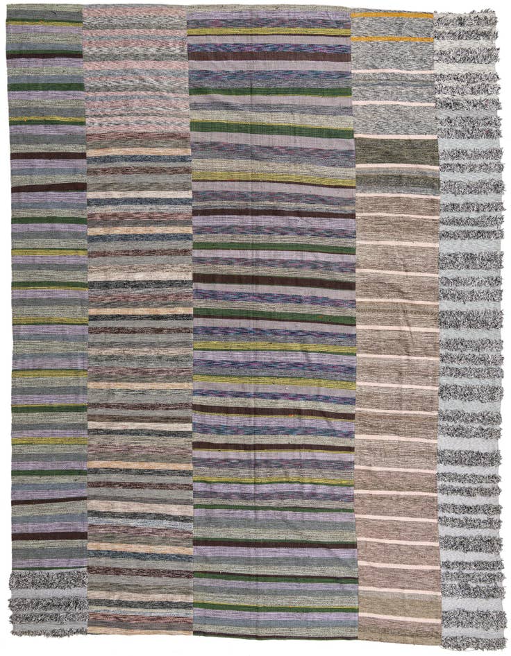 Detail image of 9' x 12' Hand Woven Kilim Modern Wool Rug