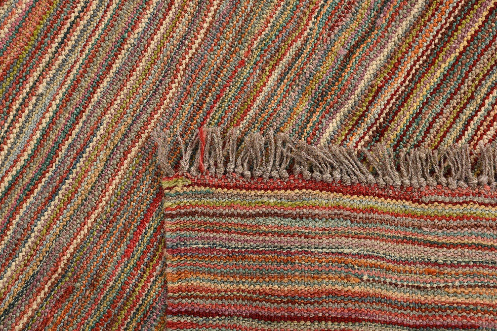 5' 8 x 8' 2 Hand Woven Kilim Modern Wool Rug