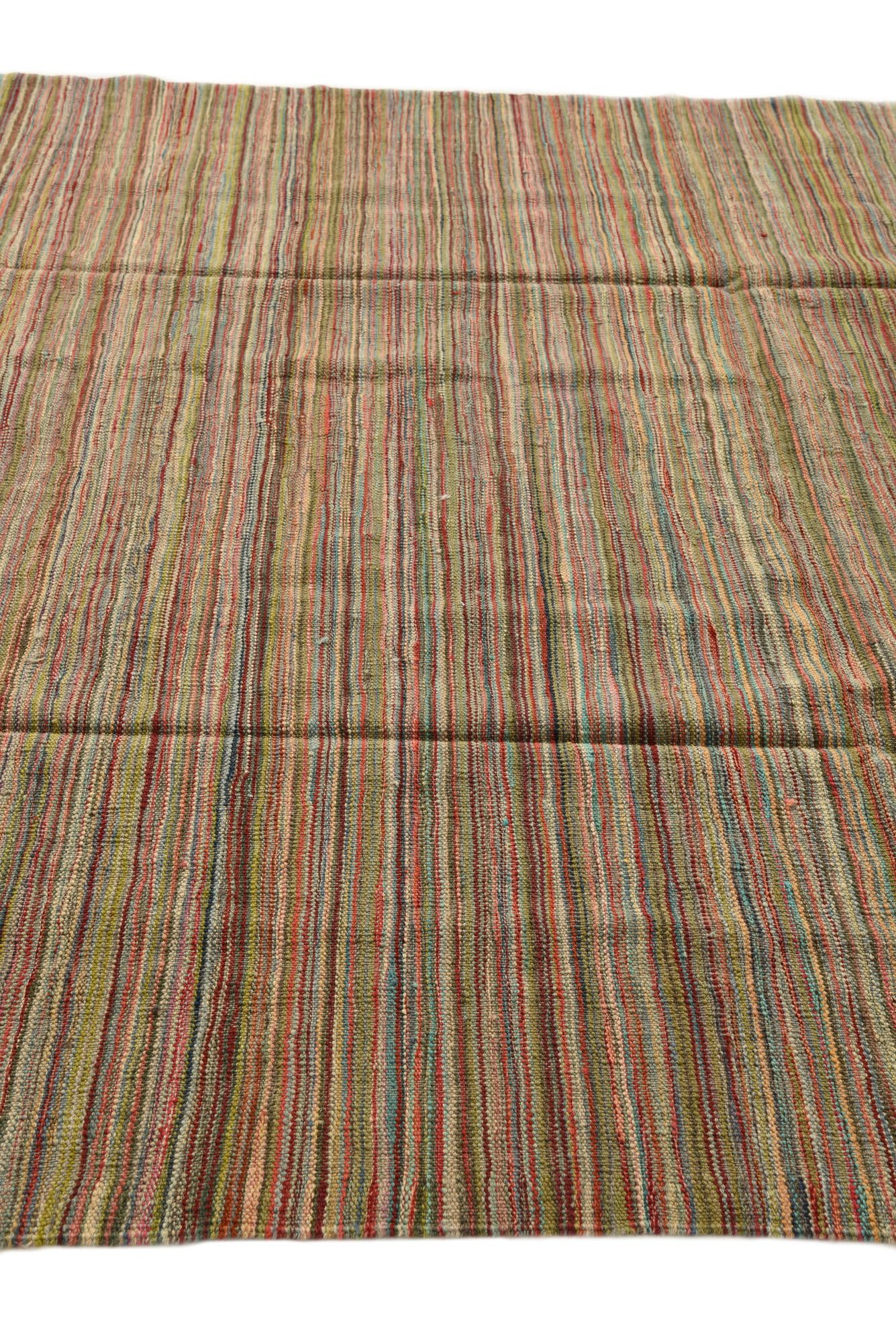 6' 6 x 9' 6 Hand Woven Kilim Modern Wool Rug