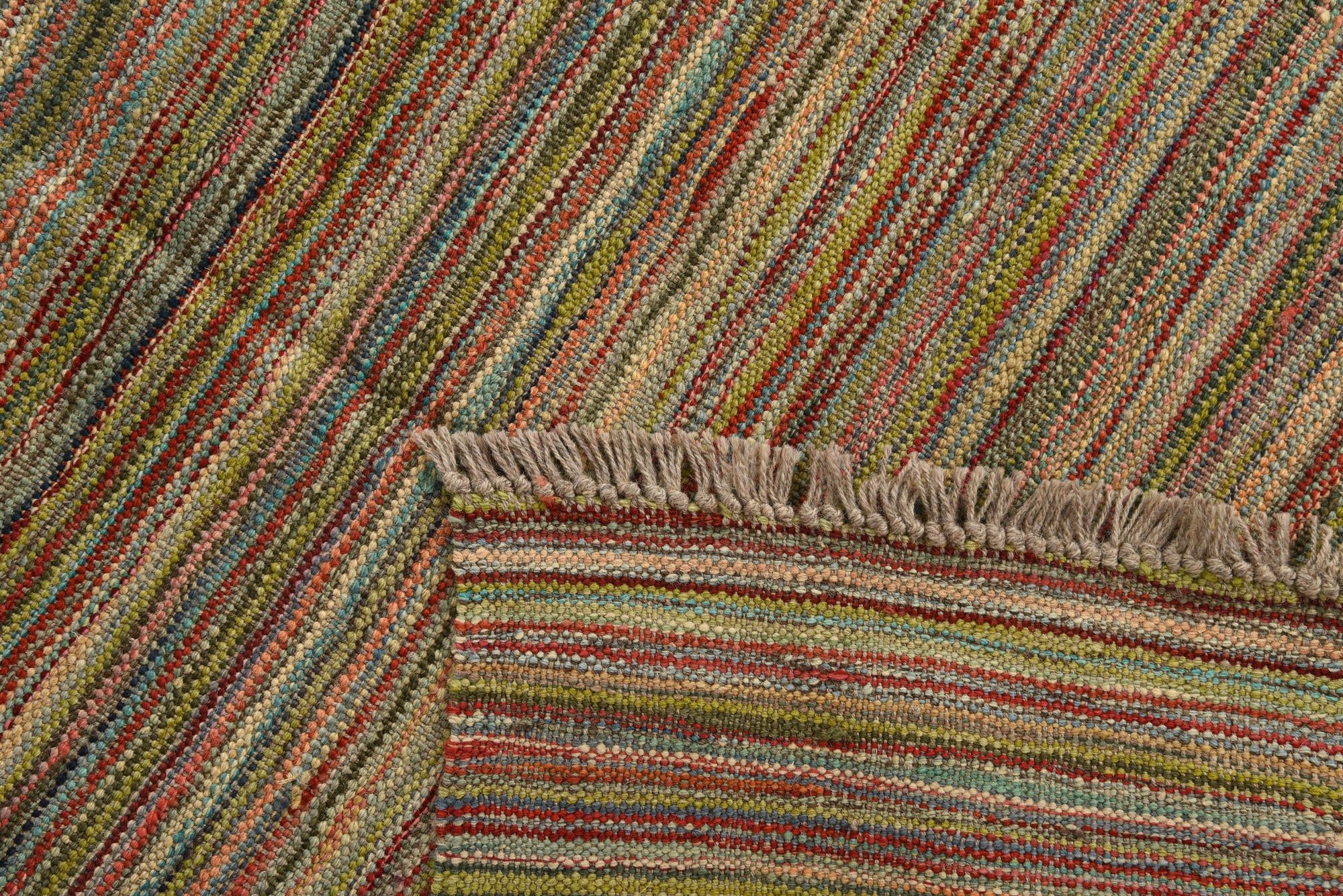 6' 6 x 9' 6 Hand Woven Kilim Modern Wool Rug