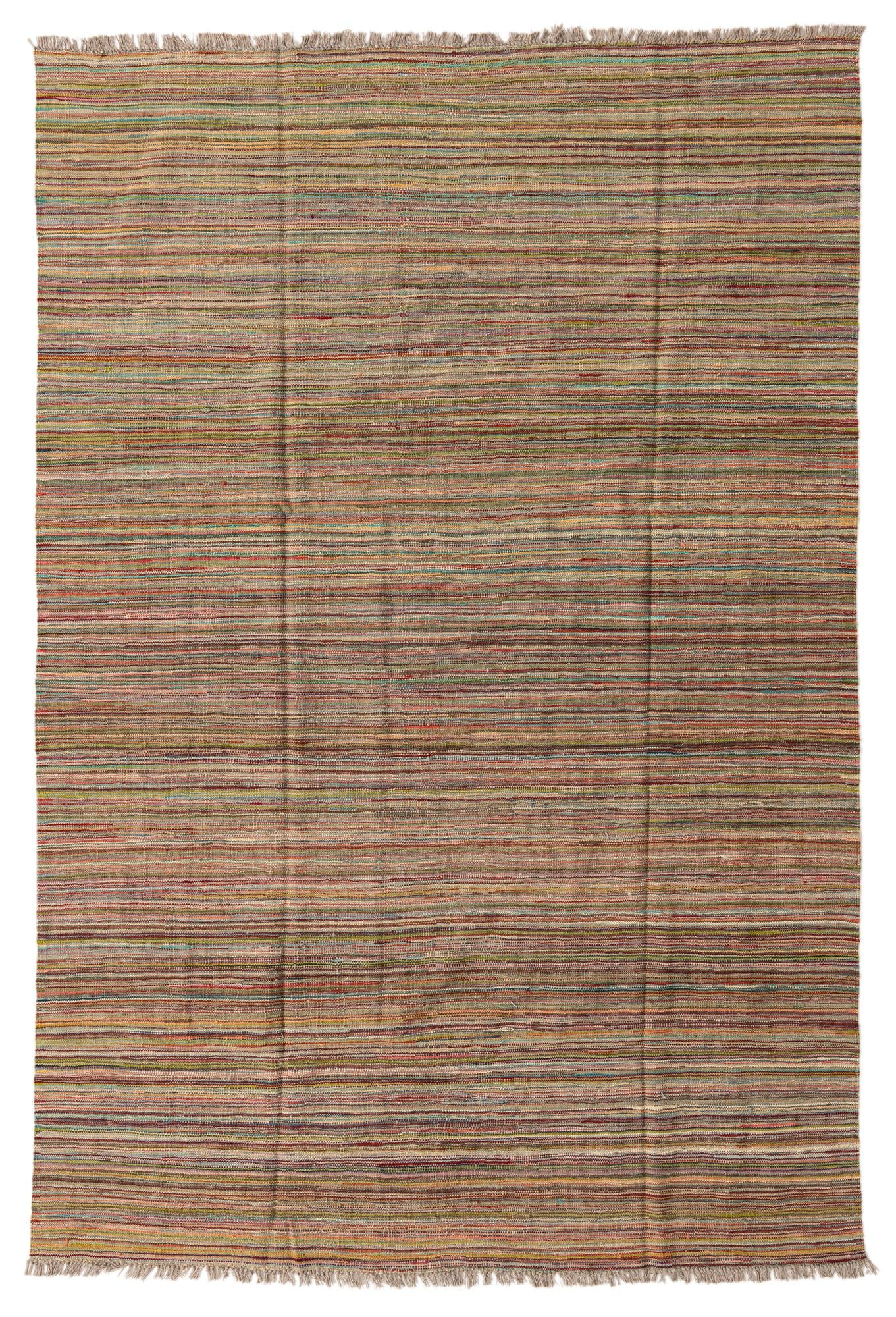 6' 6 x 9' 6 Hand Woven Kilim Modern Wool Rug