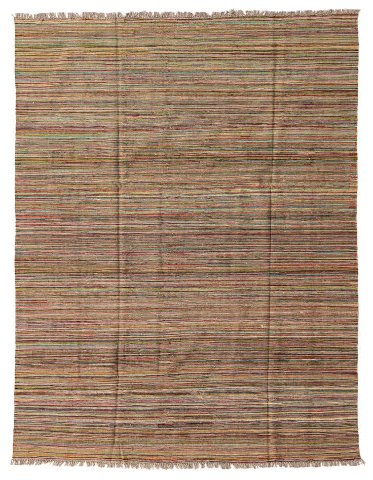 Detail image of 6' 6 x 9' 6 Hand Woven Kilim Modern Wool Rug