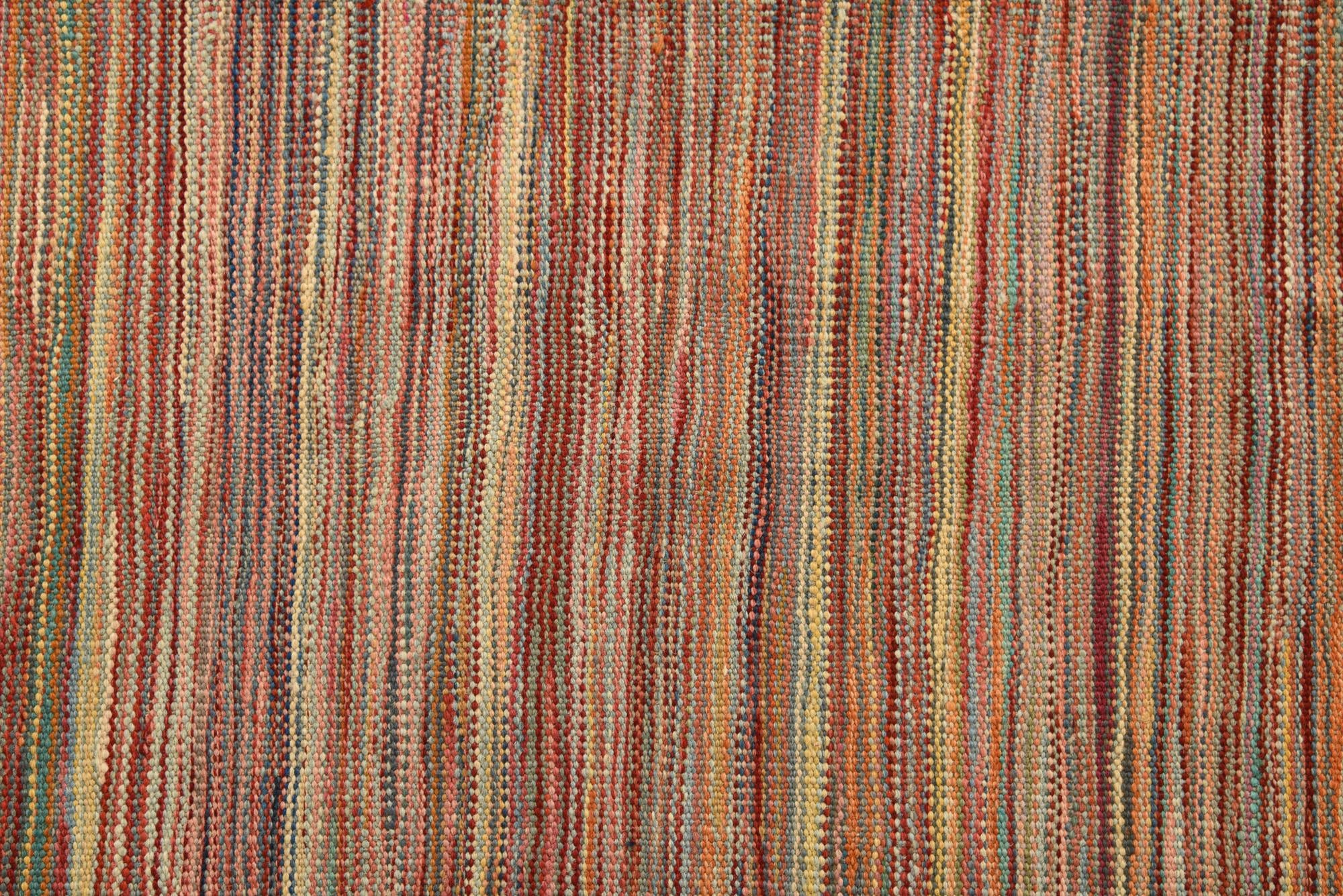 5' 7 x 7' 10 Hand Woven Kilim Modern Wool Rug