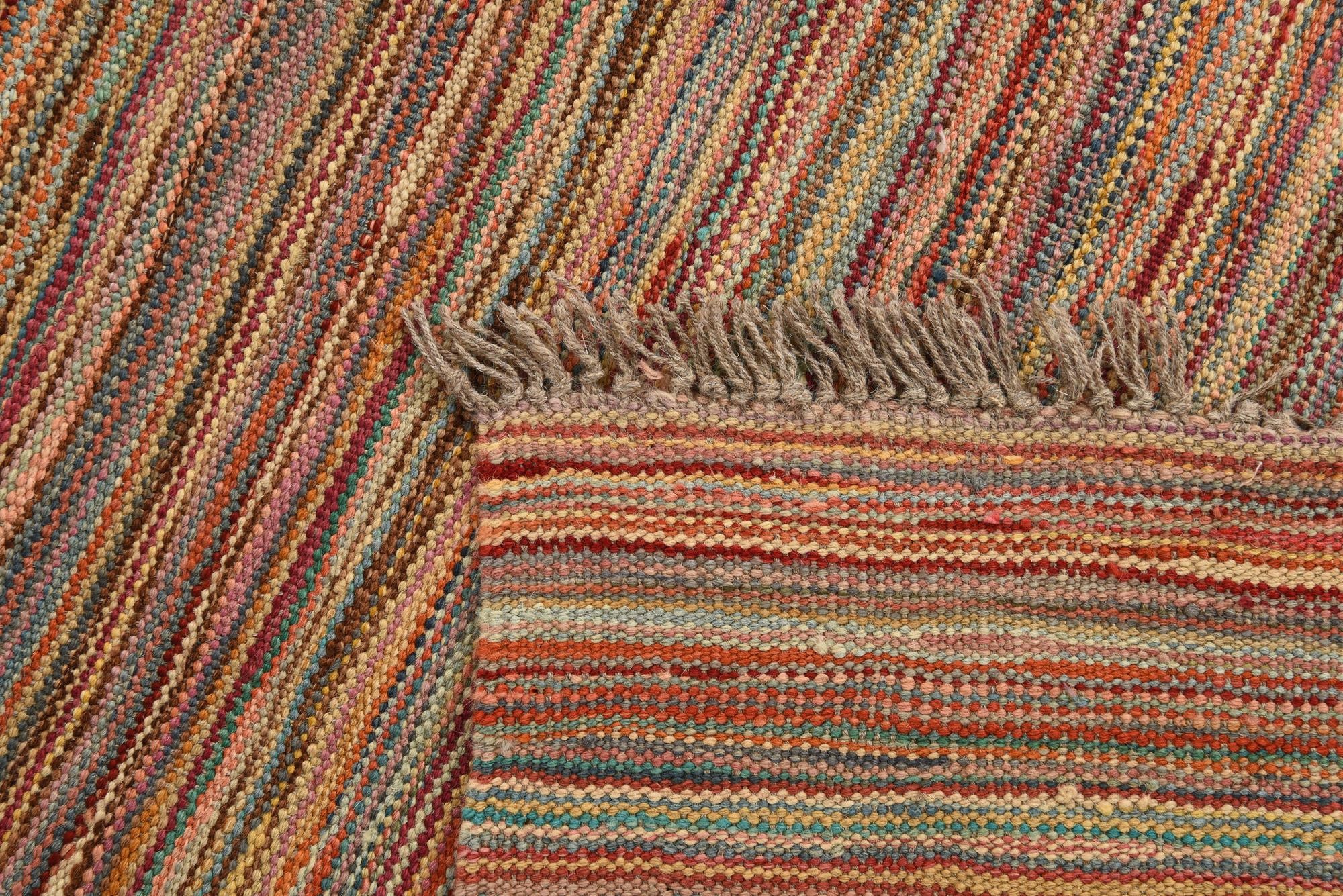 5' 7 x 7' 10 Hand Woven Kilim Modern Wool Rug