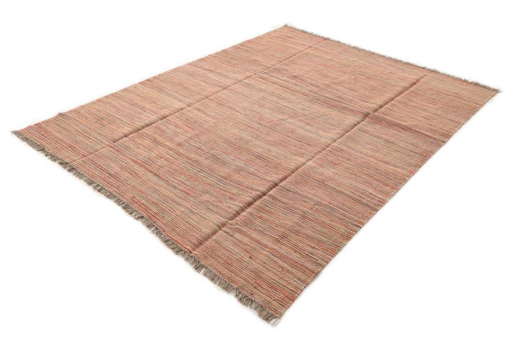 Detail image of 6' 1 x 7' 11 Hand Woven Kilim Modern Wool Rug