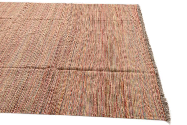 Detail image of 6' 1 x 7' 11 Hand Woven Kilim Modern Wool Rug