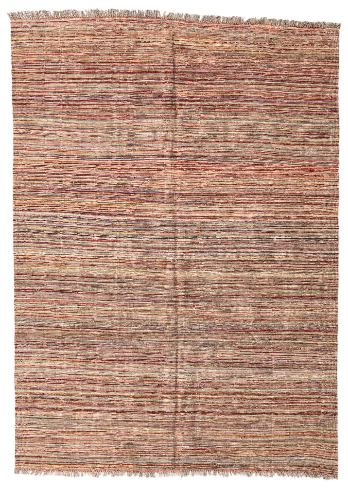 5' 8 x 7' 10 Hand Woven Kilim Modern Wool Rug