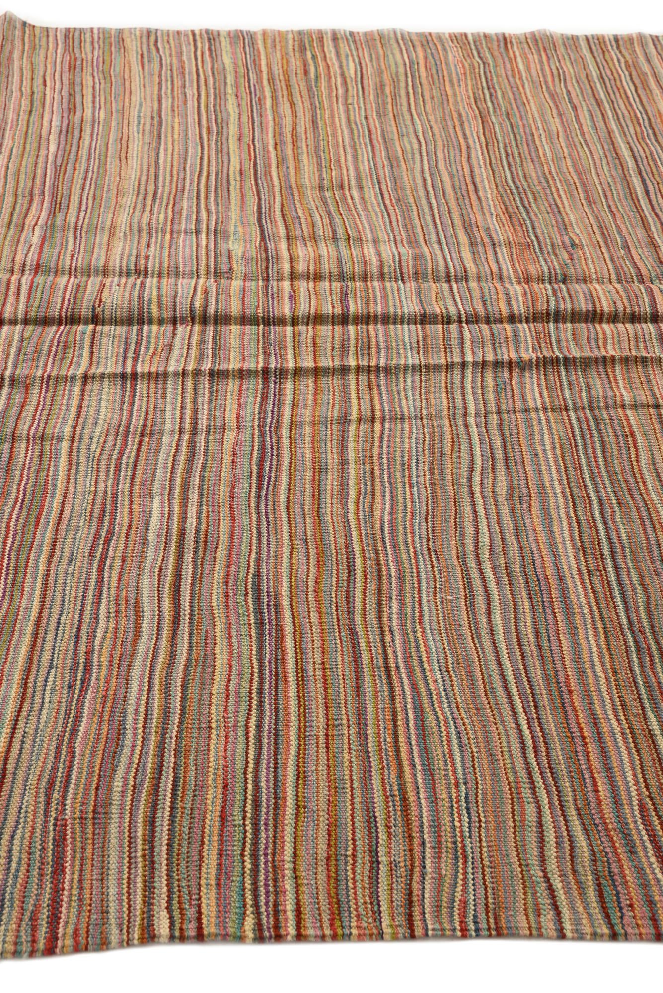 6' x 7' 9 Hand Woven Kilim Modern Wool Rug