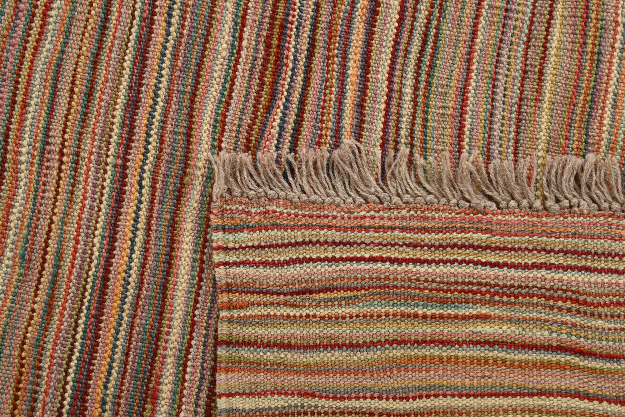 6' x 7' 9 Hand Woven Kilim Modern Wool Rug