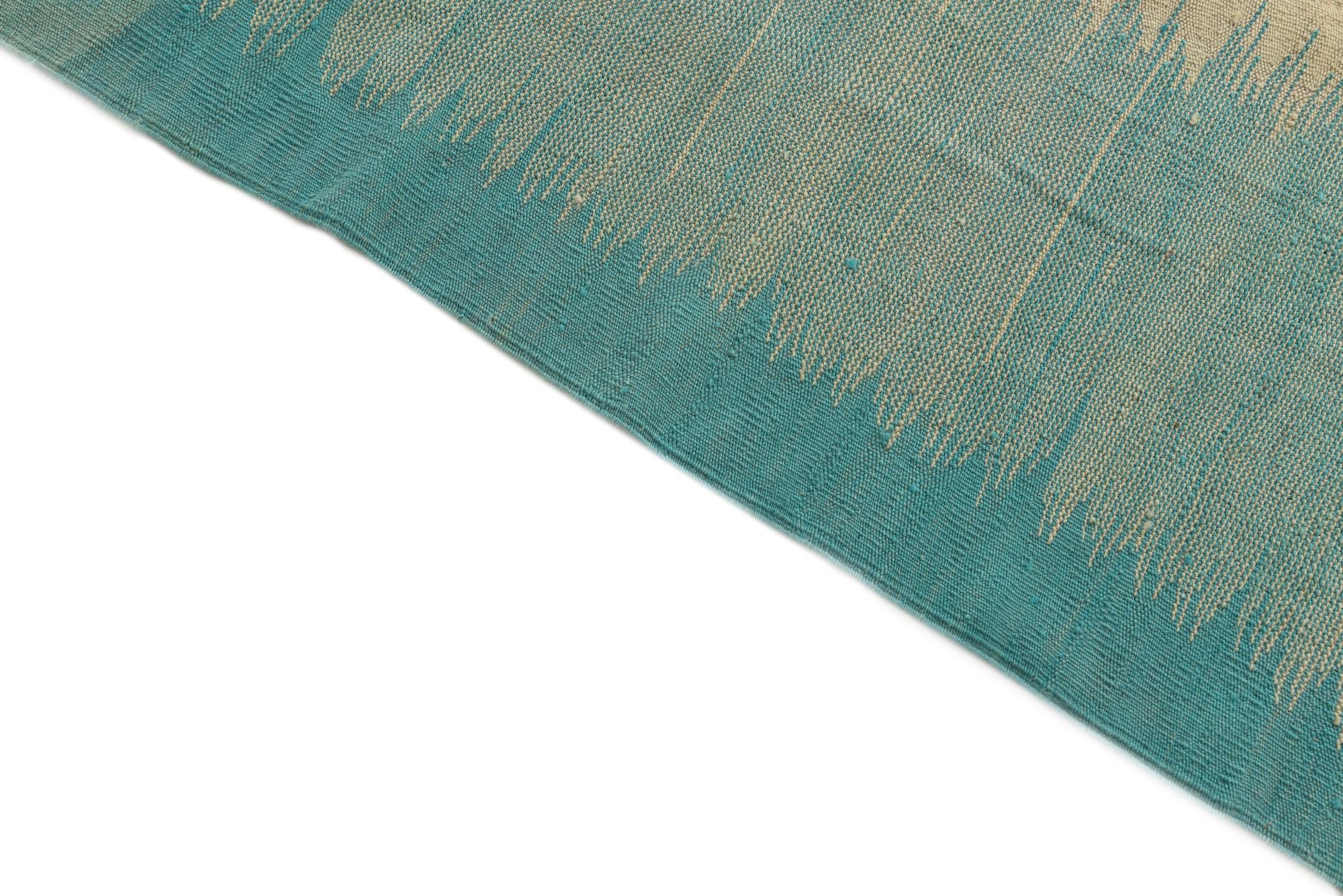 8' 1 x 9' 7 Hand Woven Kilim Modern Wool Rug