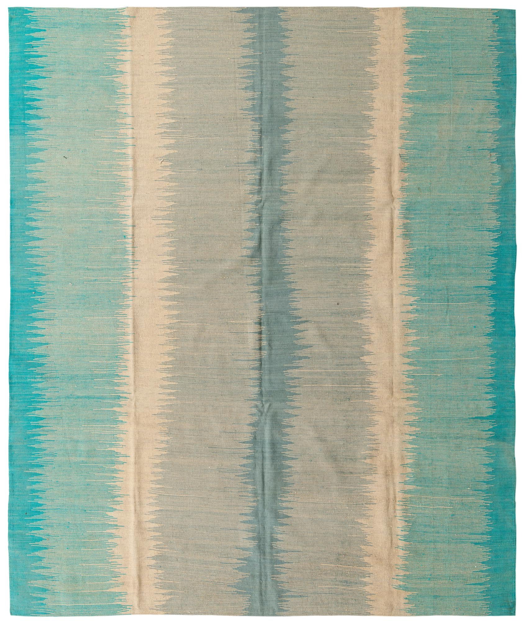 8' 1 x 9' 7 Hand Woven Kilim Modern Wool Rug