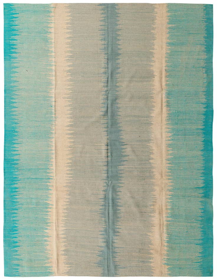 Detail image of 8' 1 x 9' 7 Hand Woven Kilim Modern Wool Rug