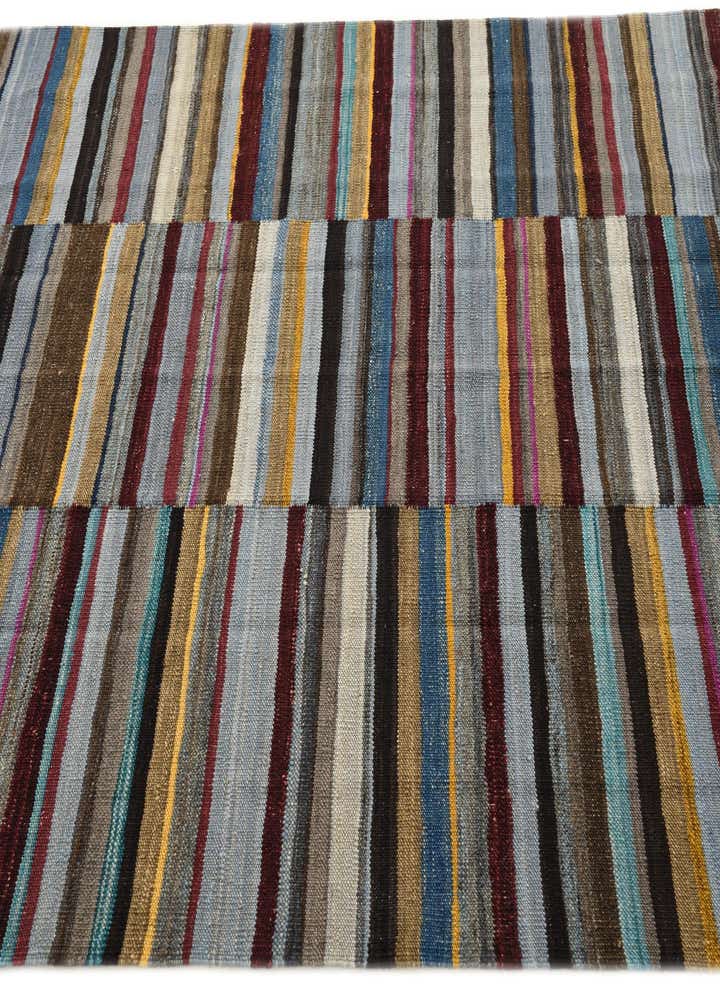 4' 9 x 6' 4 Hand Woven Kilim Modern Wool Rug