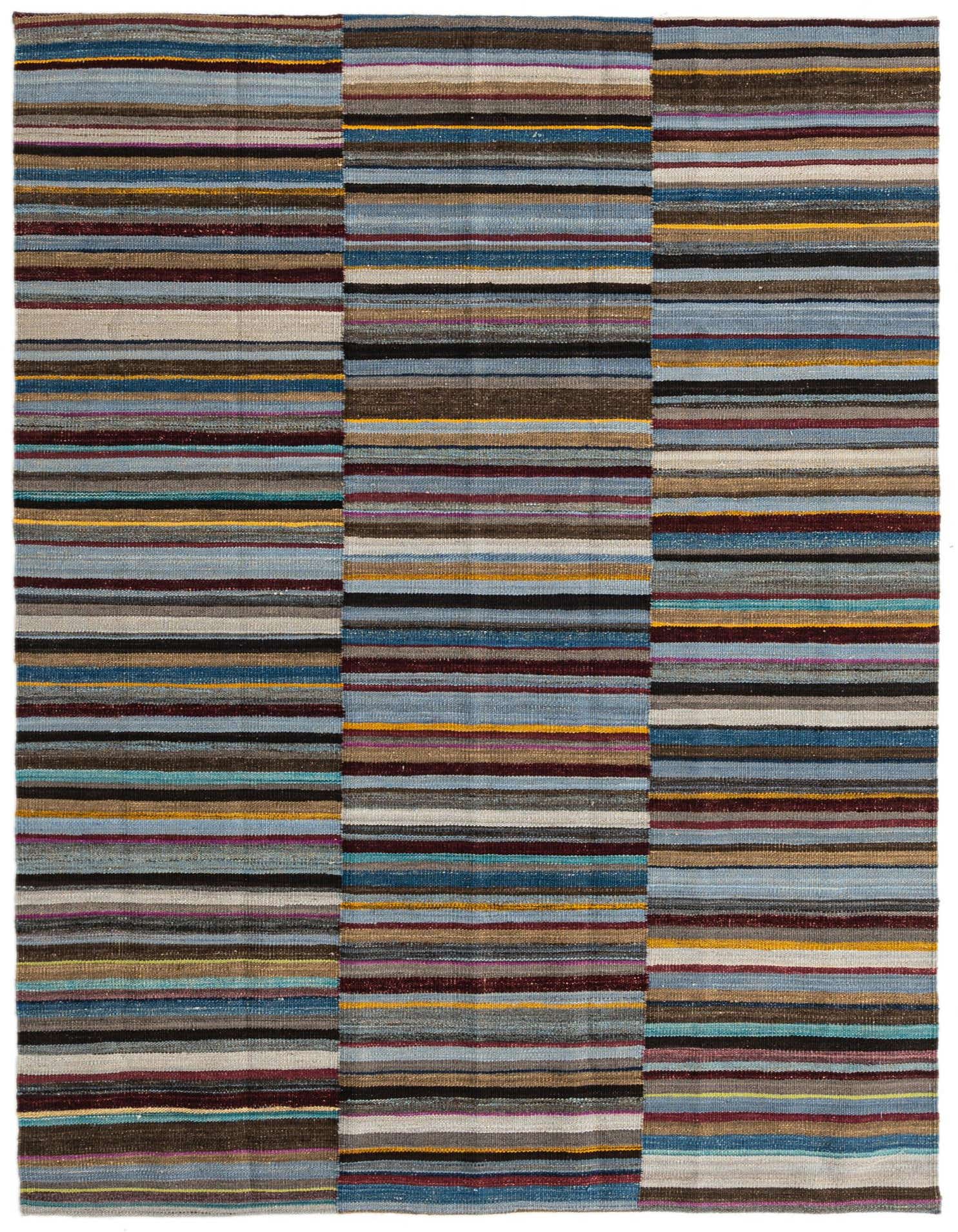 4' 9 x 6' 4 Hand Woven Kilim Modern Wool Rug