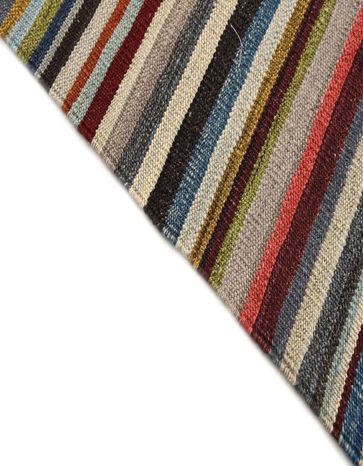 Detail image of 4' 7 x 6' 4  Hand Woven Kilim Modern Wool Rug