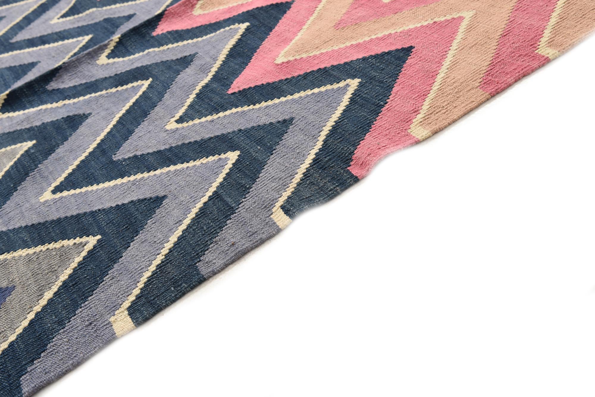 8' 8 x 9' 10 Hand Woven Kilim Modern Wool Rug