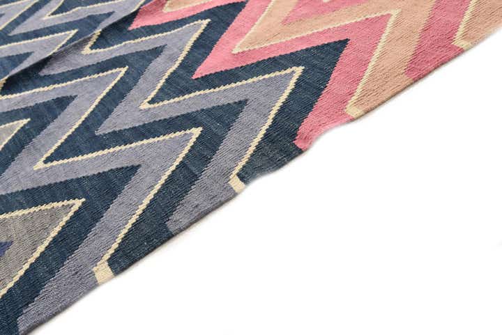 8' 8 x 9' 10 Hand Woven Kilim Modern Wool Rug