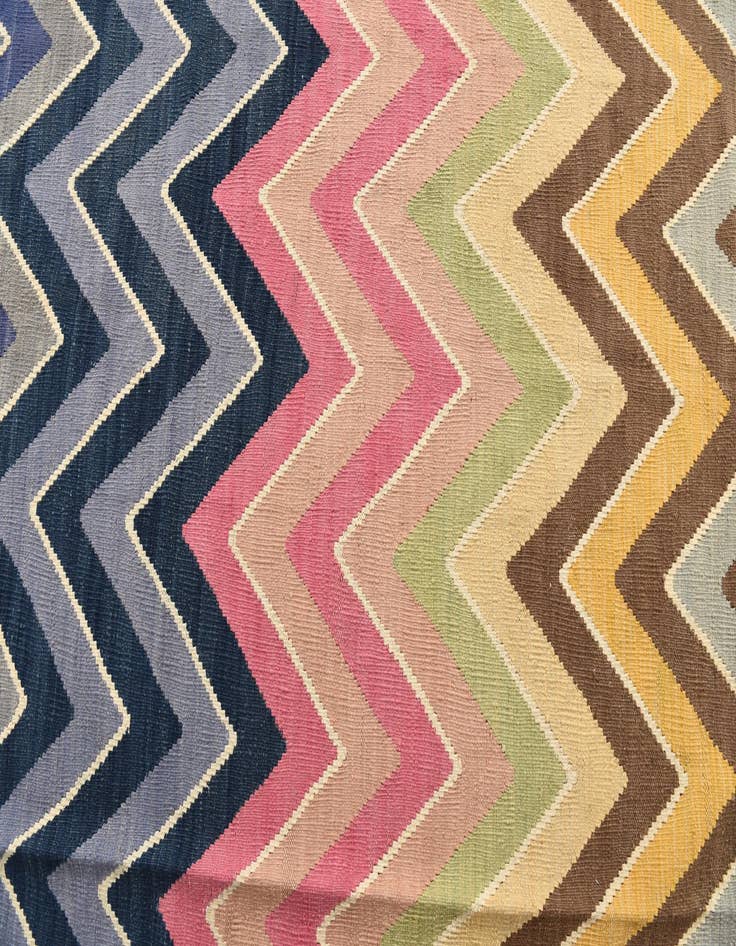 Detail image of 8' 8 x 9' 10  Hand Woven Kilim Modern Wool Rug