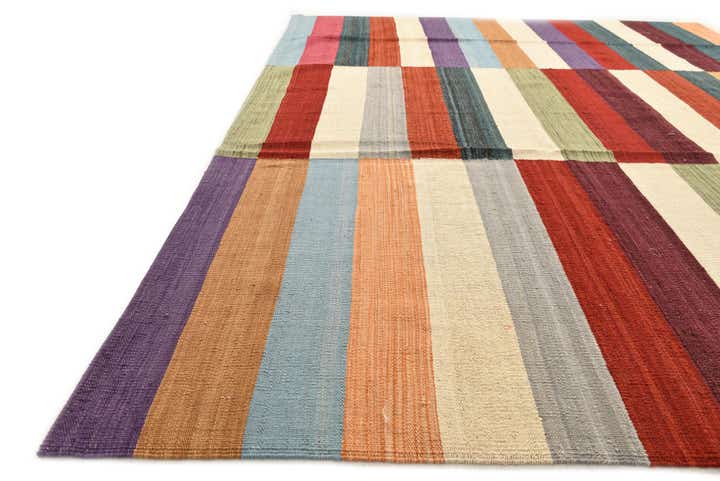8' 3 x 10' Hand Woven Kilim Modern Wool Rug