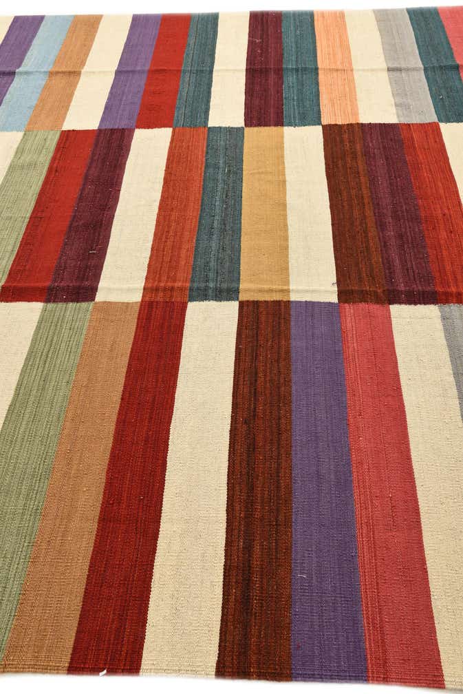 8' 3 x 10' Hand Woven Kilim Modern Wool Rug