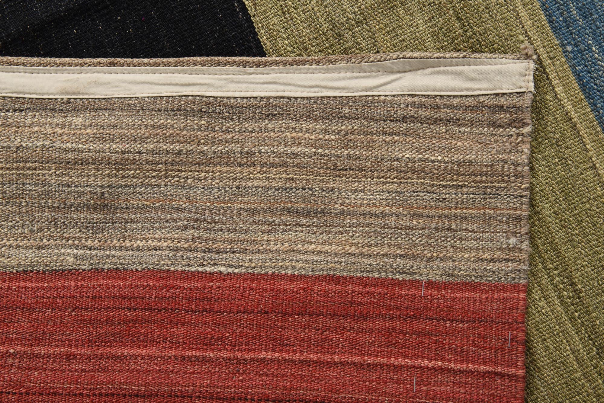 9' 10 x 13' 8 Hand Woven Kilim Modern Wool Rug