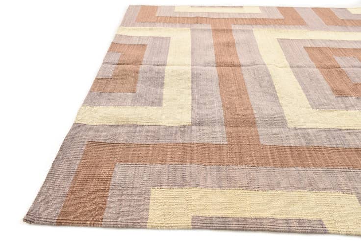 Detail image of 4' 3 x 5' 10 Hand Woven Kilim Modern Wool Rug