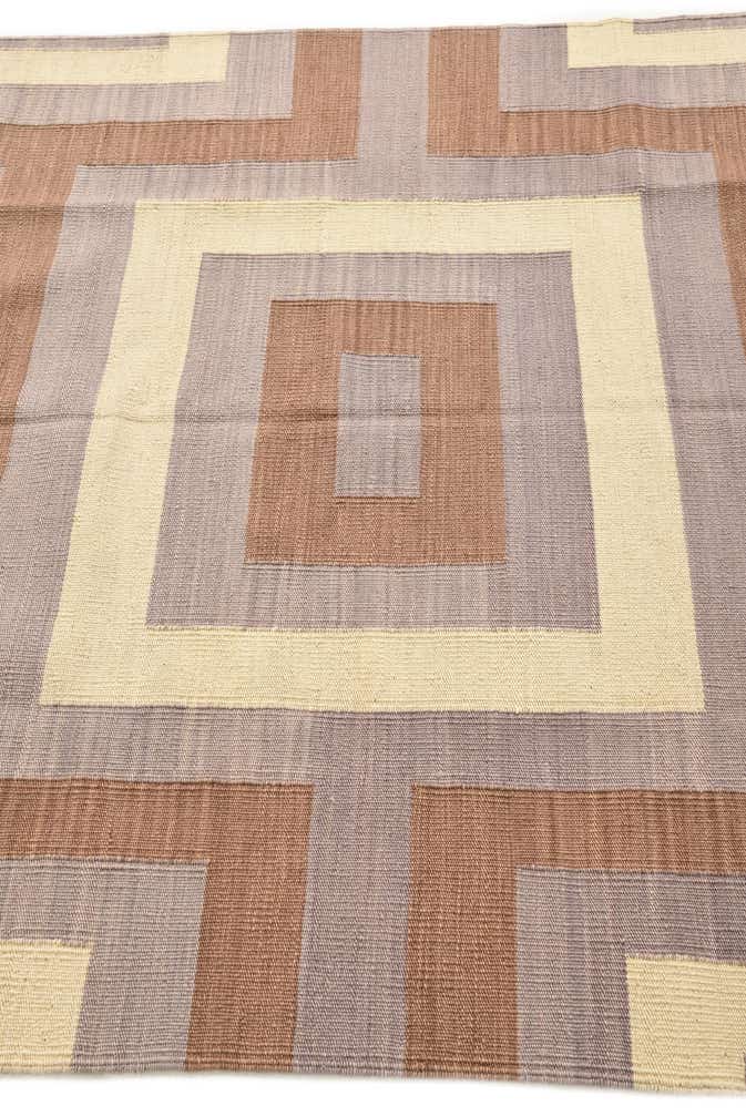 4' 3 x 5' 10 Hand Woven Kilim Modern Wool Rug
