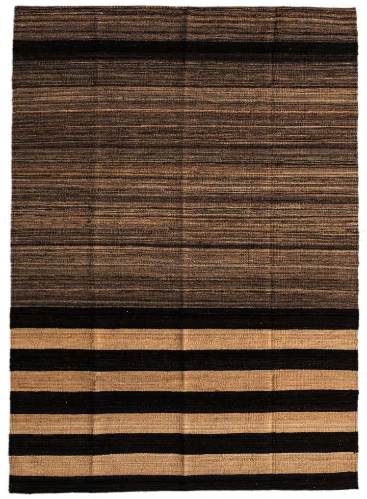 4' 2 x 5' 10 Hand Woven Kilim Modern Wool Rug