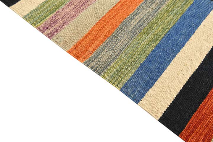 6' 6 x 9' 9 Hand Woven Kilim Modern Wool Rug