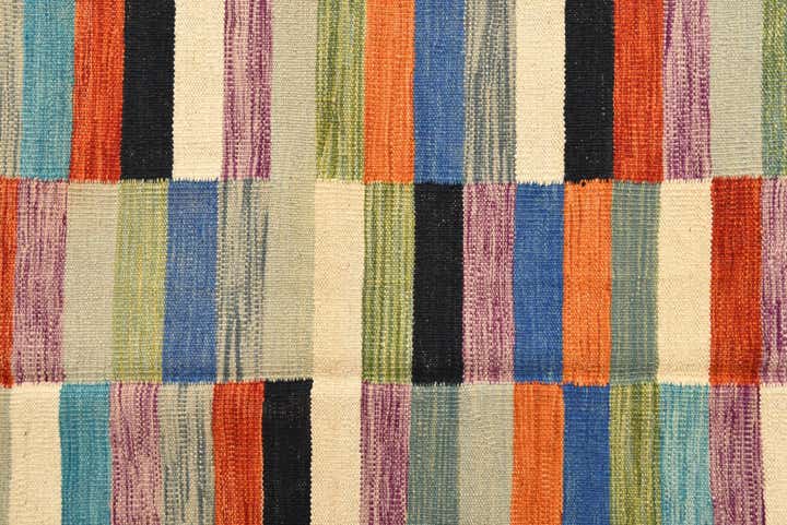 6' 6 x 9' 9 Hand Woven Kilim Modern Wool Rug