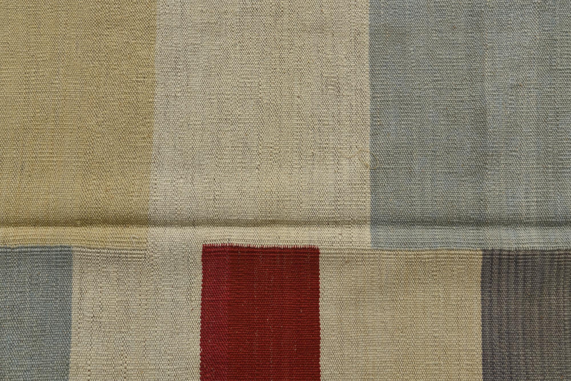 5' 9 x 7' 6 Hand Woven Kilim Modern Wool Rug