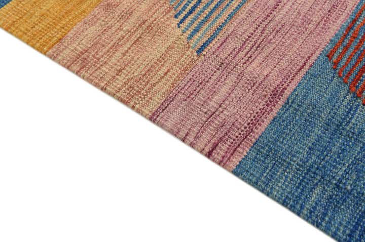 5' x 6' 6 Hand Woven Kilim Modern Wool Rug