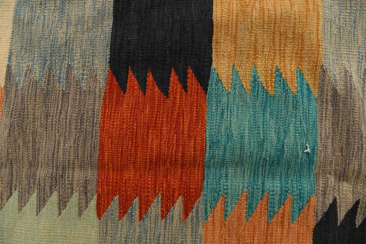 8' 1 x 9' 9 Hand Woven Kilim Modern Wool Rug