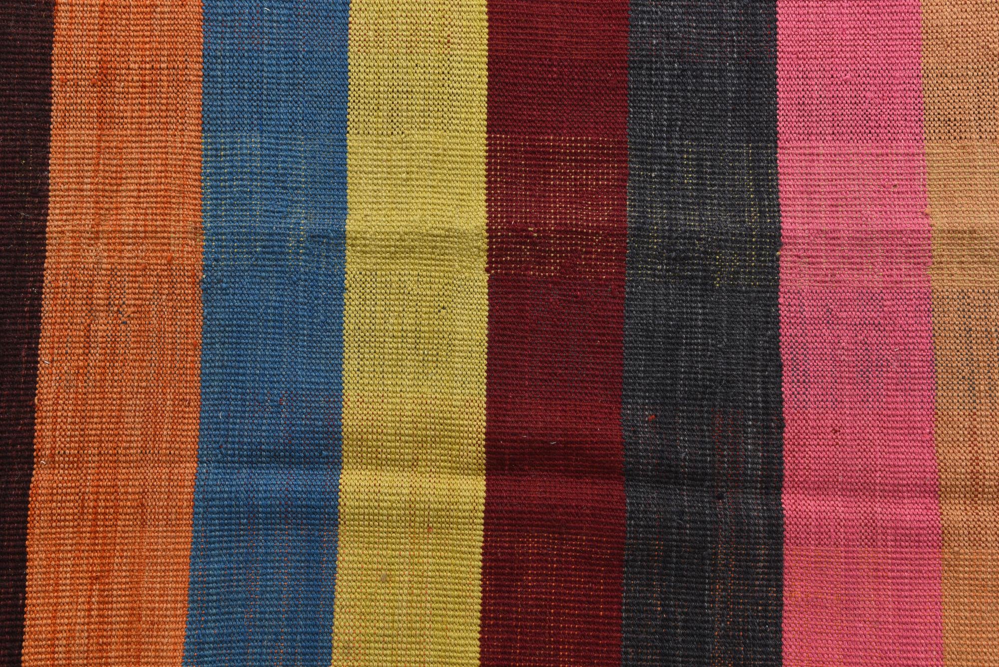 5' 8 x 8' 1 Hand Woven Kilim Modern Wool Rug