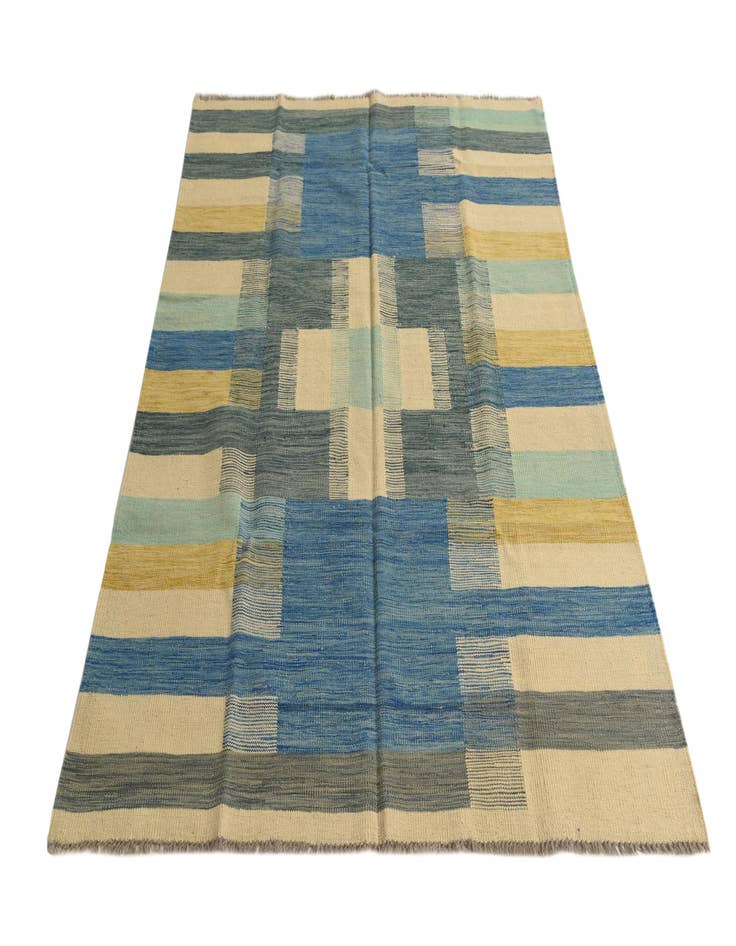 Detail image of 5' x 6' 9  Hand Woven Kilim Modern Wool Rug