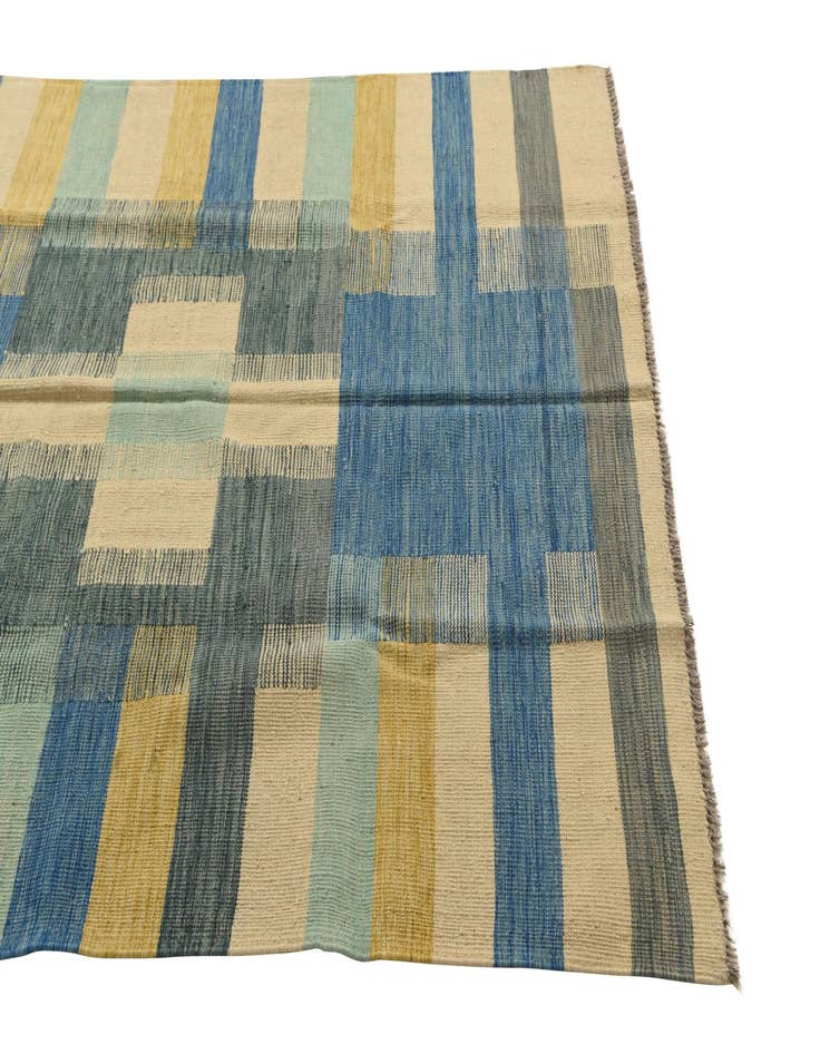 Detail image of 5' x 6' 9  Hand Woven Kilim Modern Wool Rug