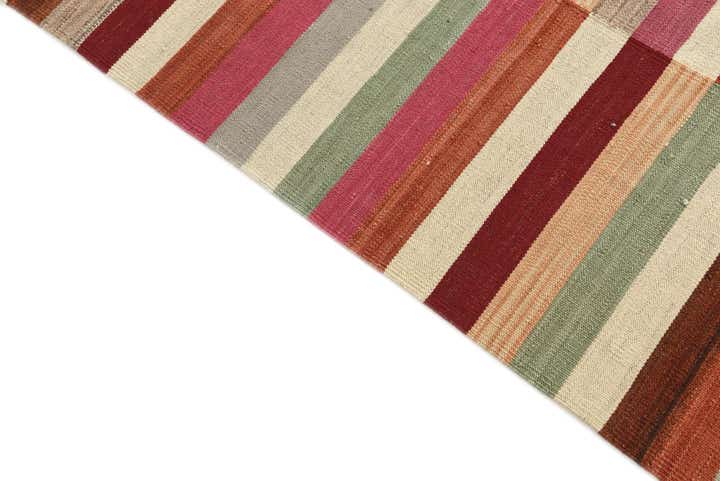 6' 7 x 9' 7 Hand Woven Kilim Modern Wool Rug