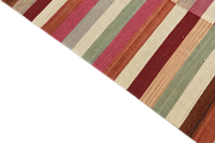 Detail image of 6' 7 x 9' 7 Hand Woven Kilim Modern Wool Rug