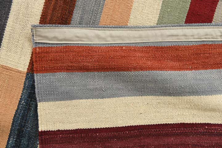 6' 7 x 9' 7 Hand Woven Kilim Modern Wool Rug