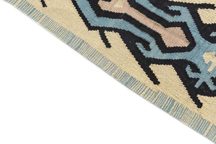 5' 6 x 6' 1 Hand Woven Kilim Modern Wool Rug