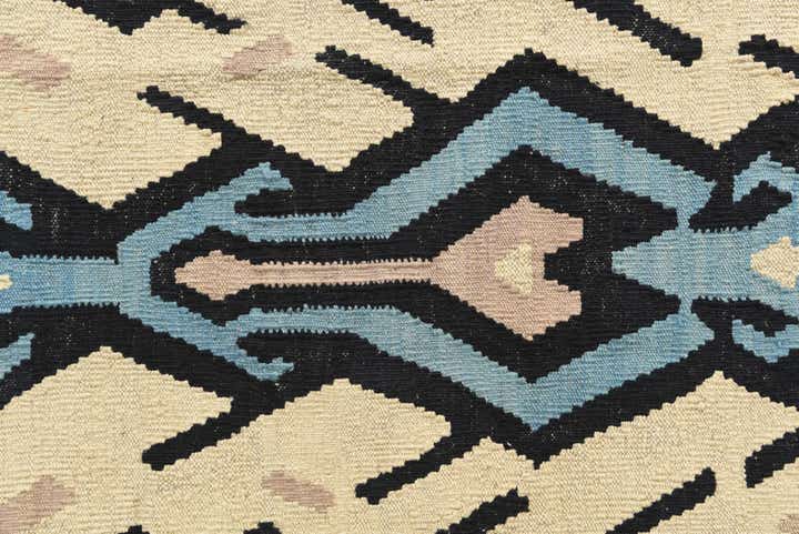 5' 6 x 6' 1 Hand Woven Kilim Modern Wool Rug