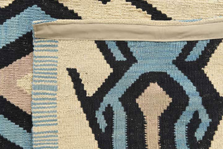 5' 6 x 6' 1 Hand Woven Kilim Modern Wool Rug