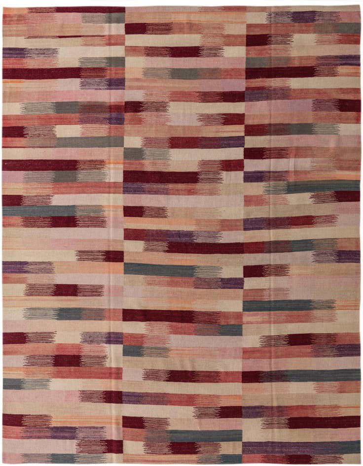 Detail image of 8' 3 x 9' 6 Hand Woven Kilim Modern Wool Rug