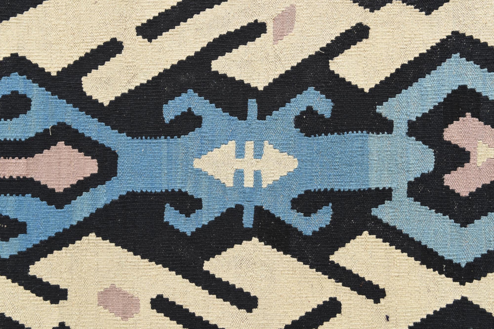 6' 2 x 8' Hand Woven Kilim Modern Wool Rug