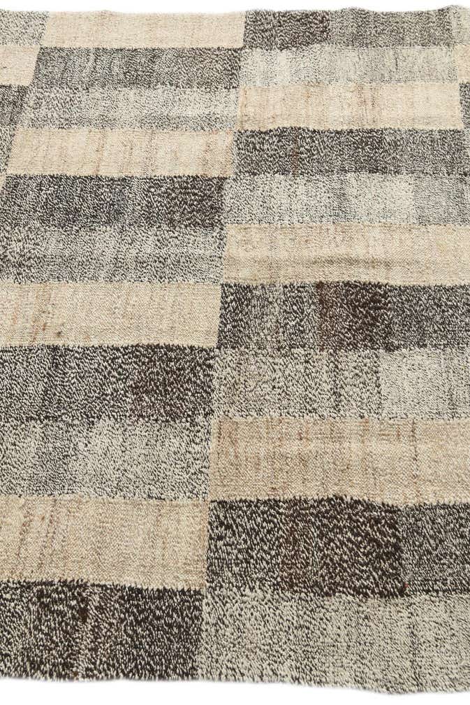 4' 10 x 6' 4 Hand Woven Kilim Modern Wool Rug