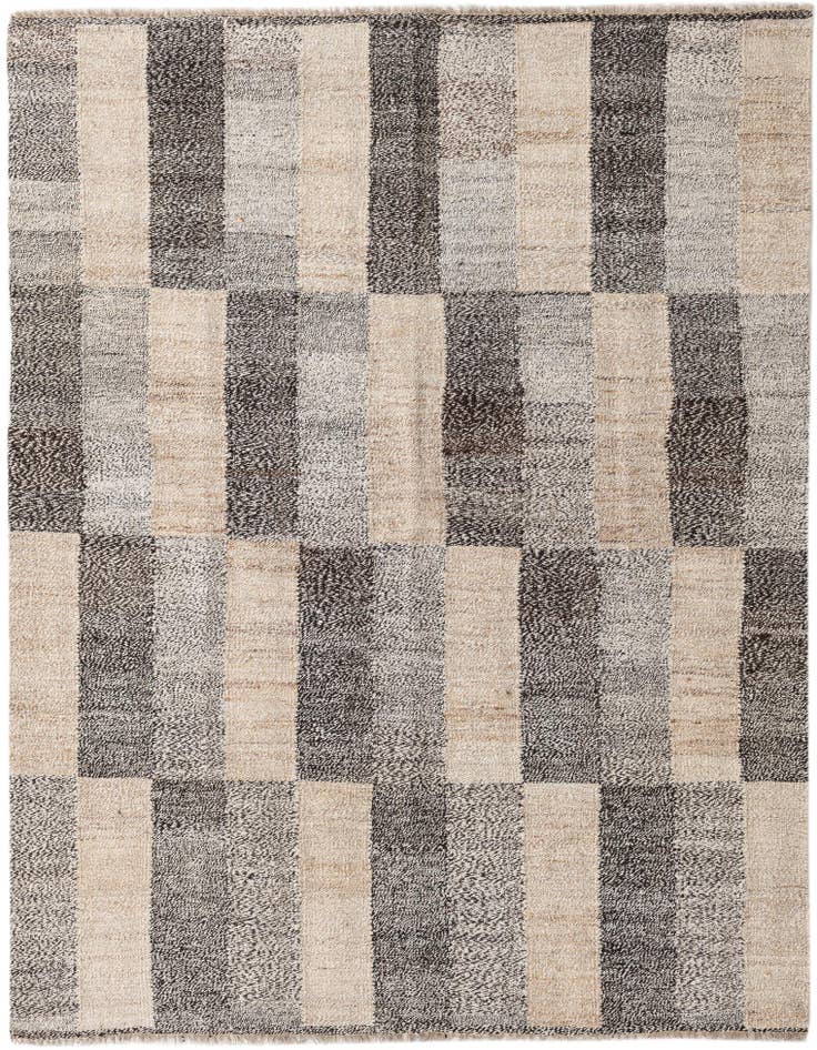 Detail image of 4' 10 x 6' 4 Hand Woven Kilim Modern Wool Rug