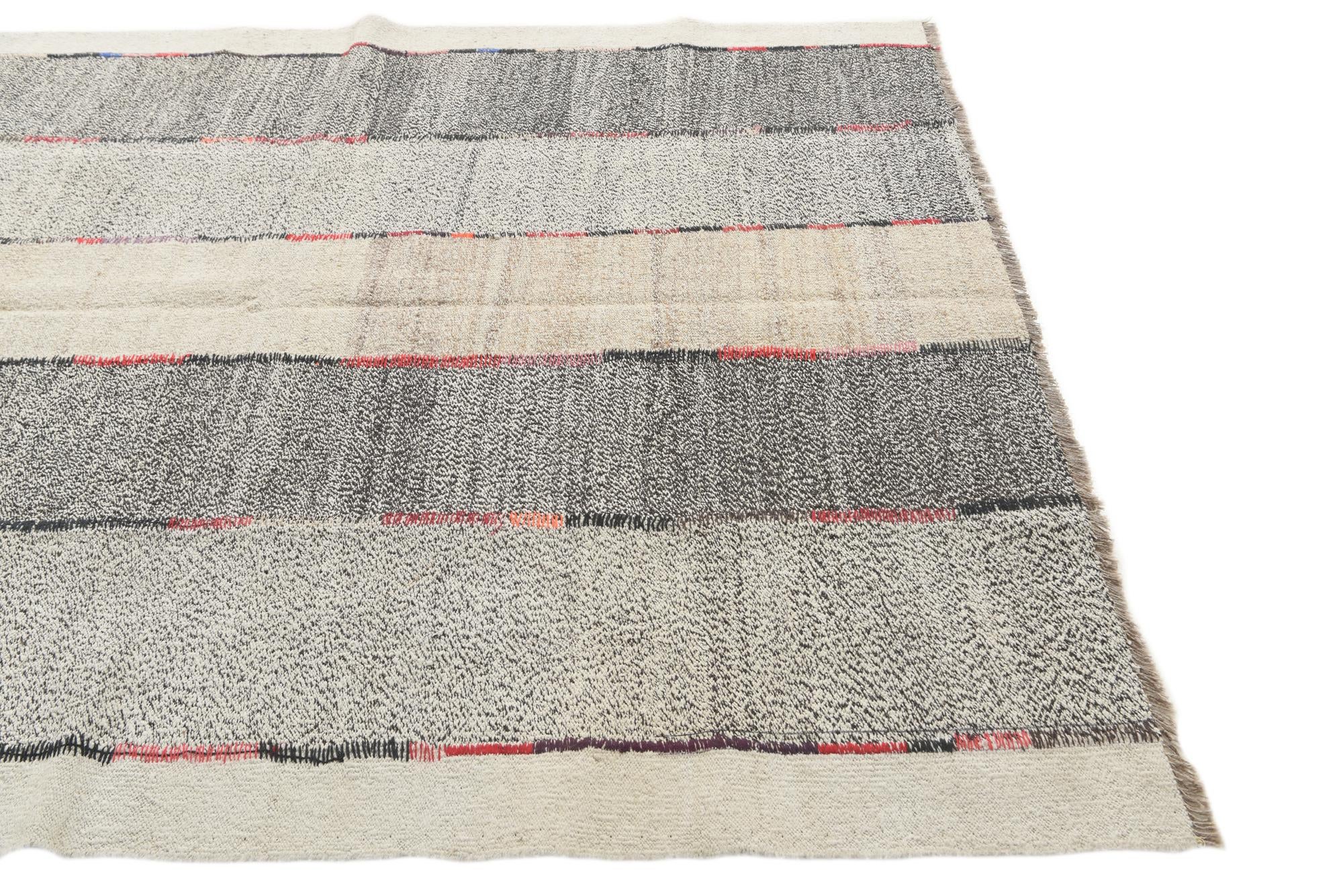 6' x 7' 9 Hand Woven Kilim Modern Wool Rug