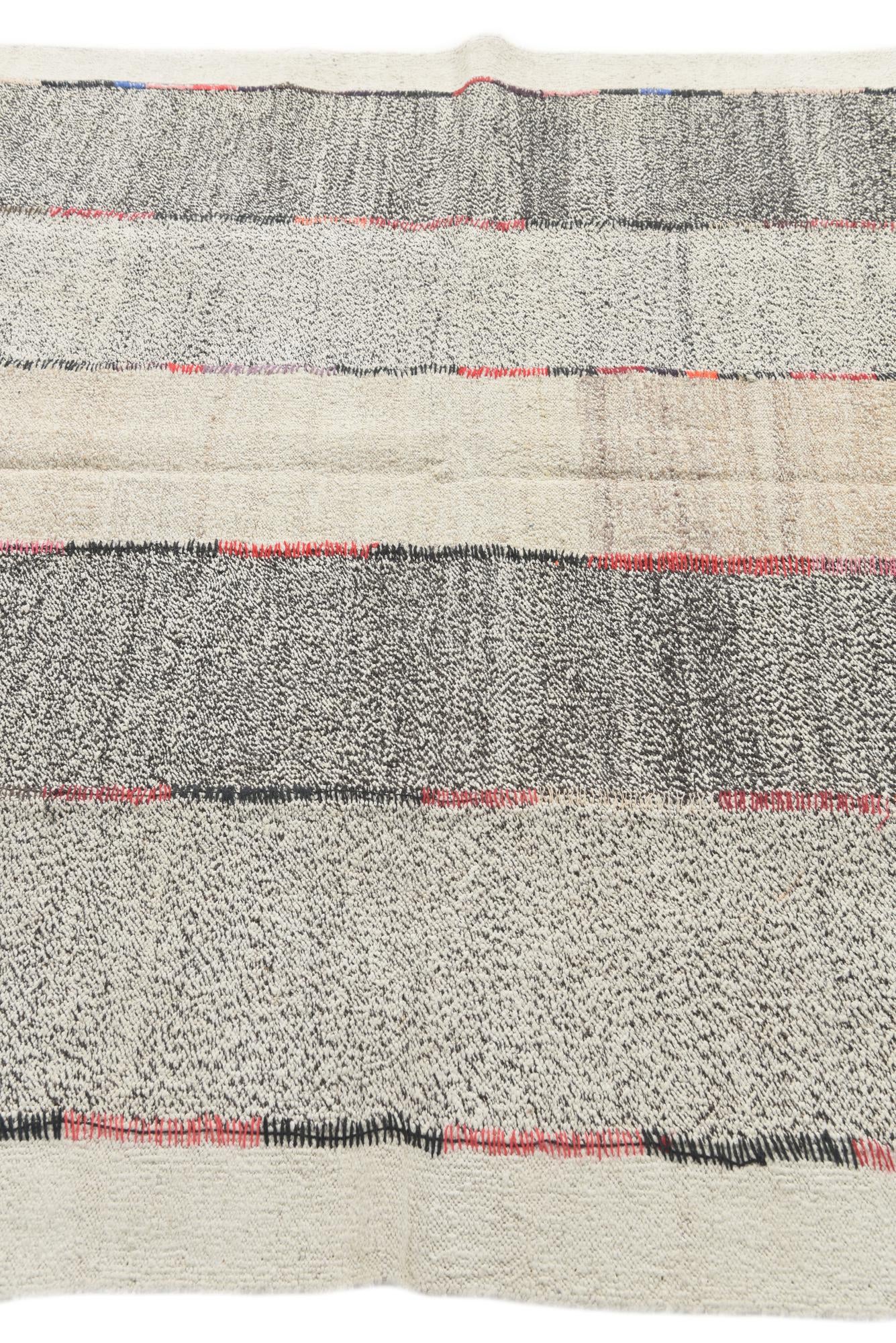 6' x 7' 9 Hand Woven Kilim Modern Wool Rug